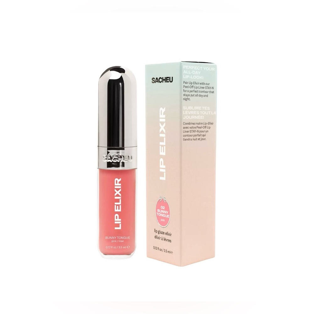 Sacheu Lip Glaze Elixir 3 In 1 in Bunny Tongue 02